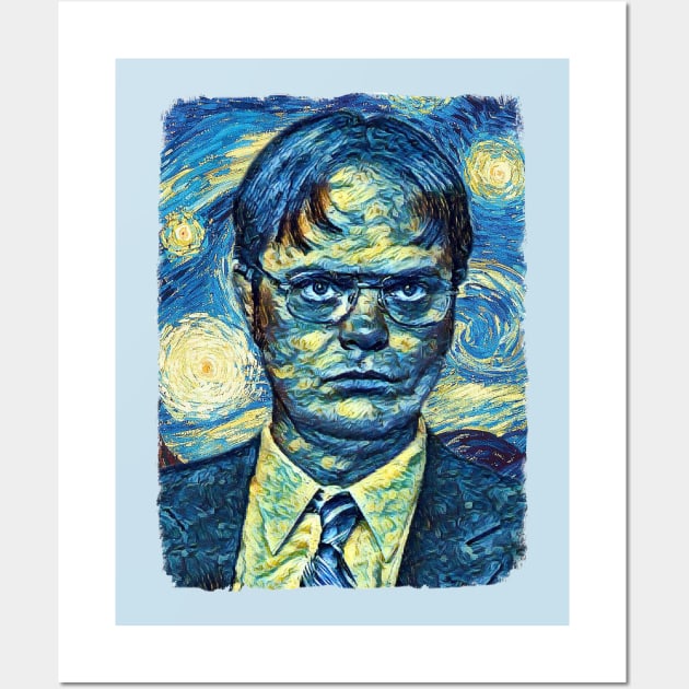Dwight Schrute Van Gogh Style Wall Art by todos